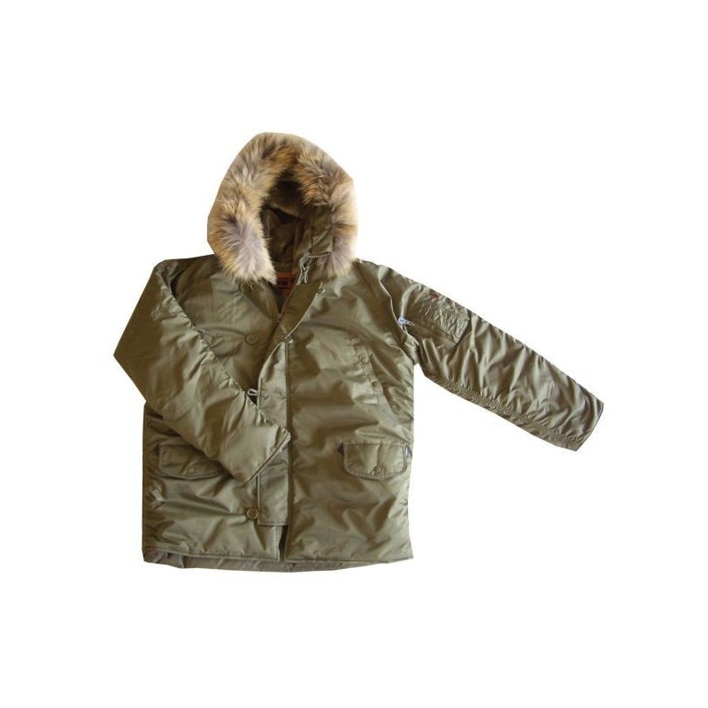 Kabát zimný N3B RTX ALASKA, oliv