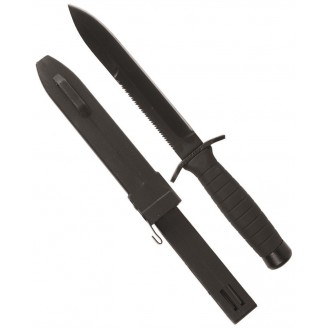Nôž bojový s pílkou a púzdrom, black